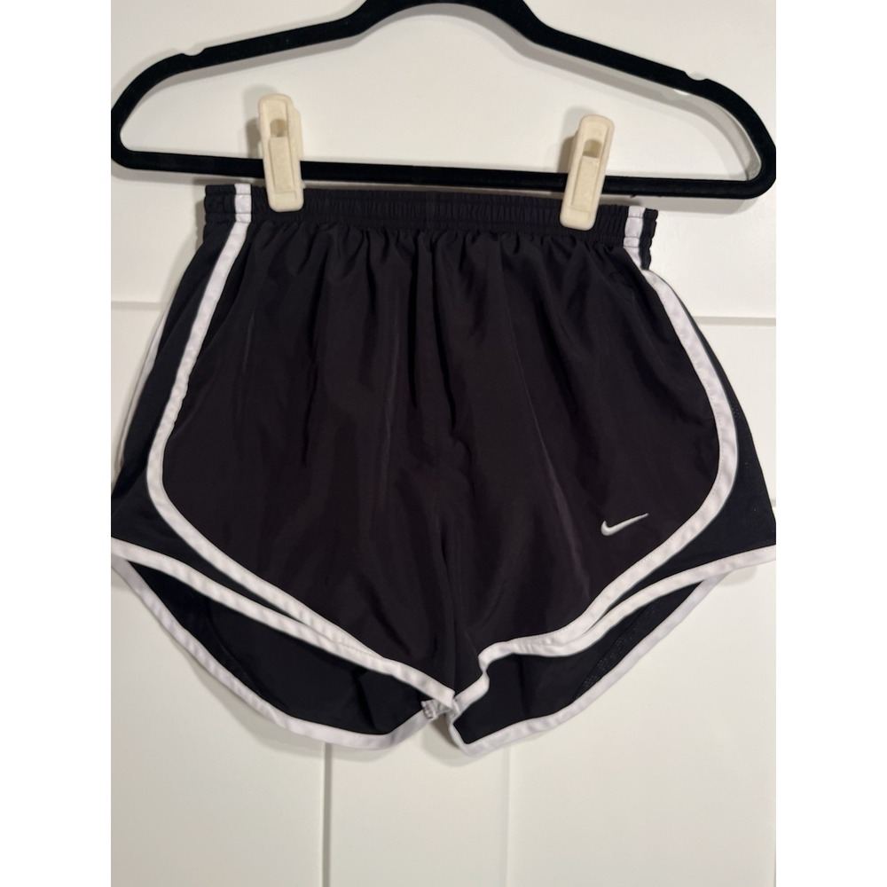 Nike Tempo Women's Running Shorts Black White Size Small S Built-In Brief